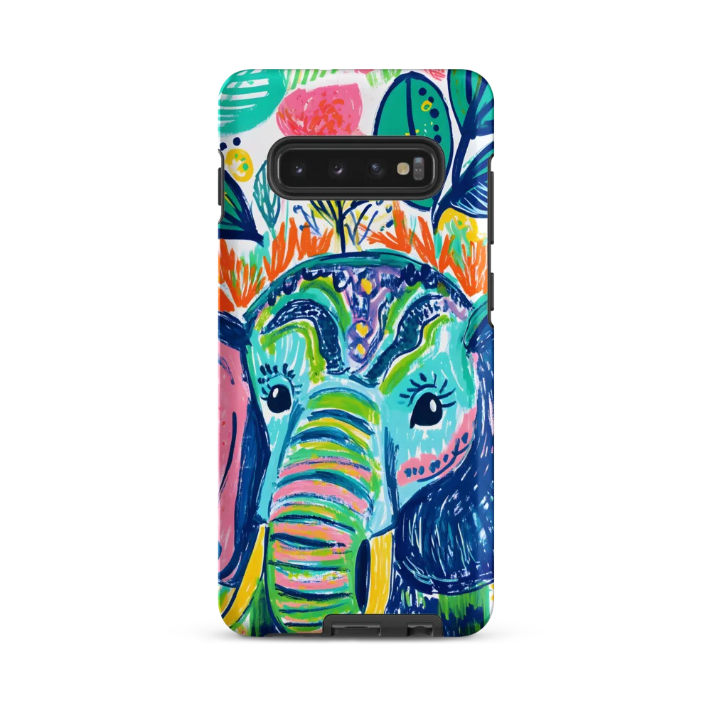 Whimsical Elephant Portrait | Phone Case |  S10 Plus | Tough Case | Matte