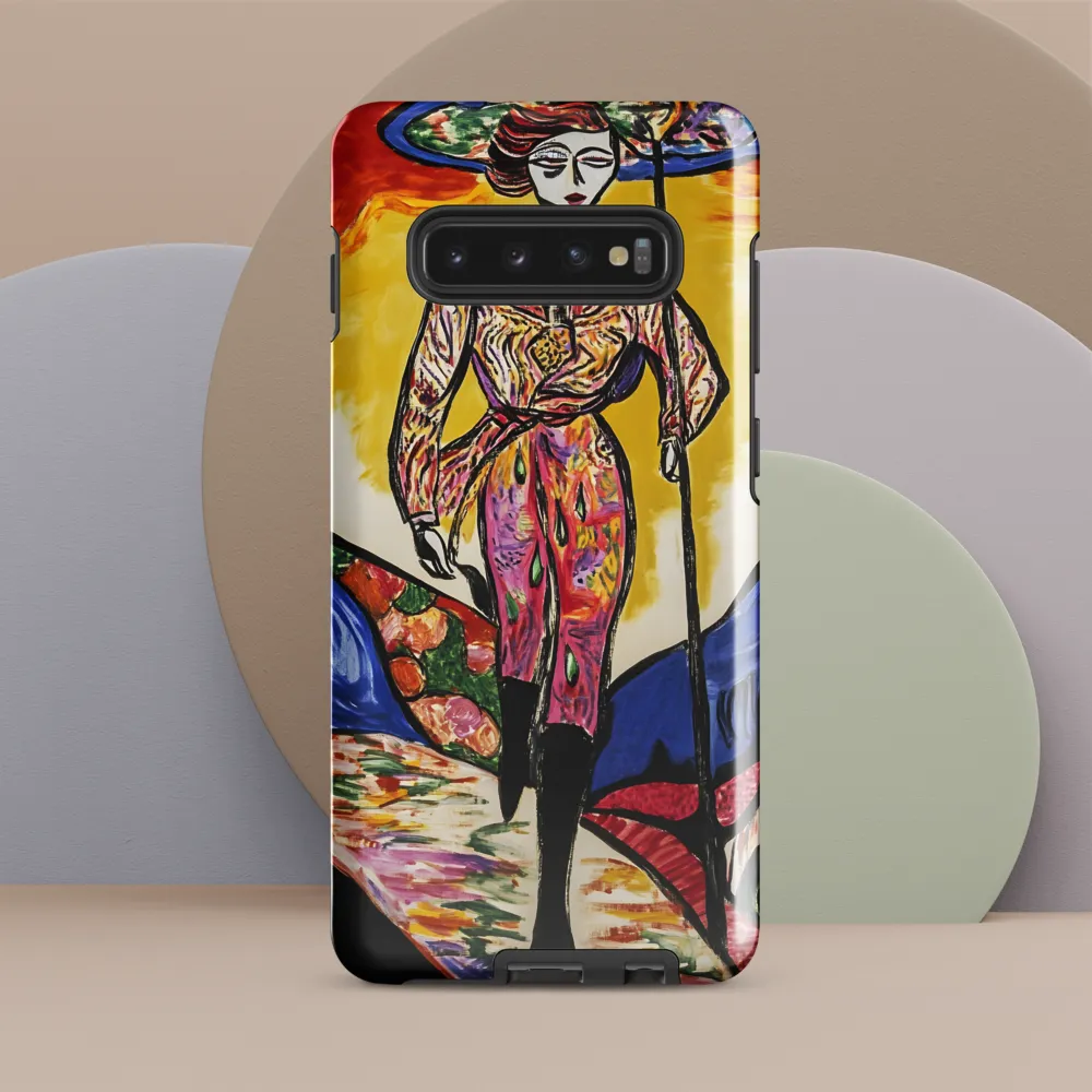 Walking Through Vibrant Landscapes | Phone Case |  S10 Plus | Tough Case | Glossy