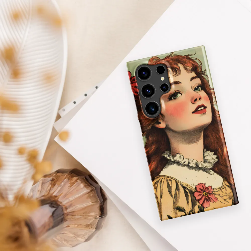 Whimsical Portrait of a Flower-Adorned Girl