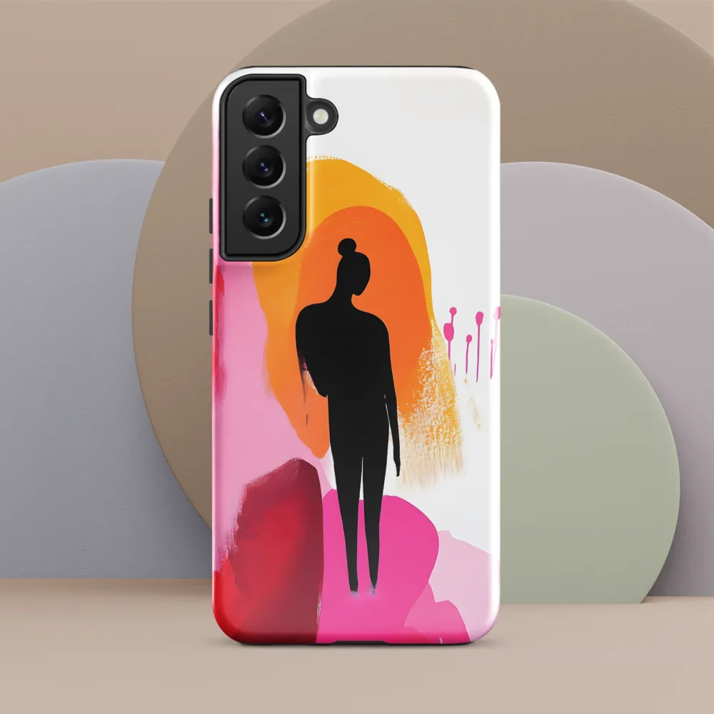 Silhouette in Colorful Abstraction