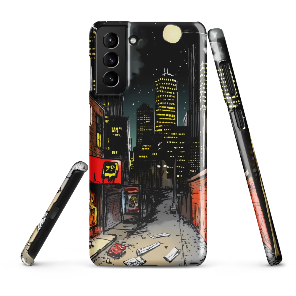 Nocturnal Cityscape: The Hidden Alley | Phone Case |  S21 Plus | Snap Case | Glossy