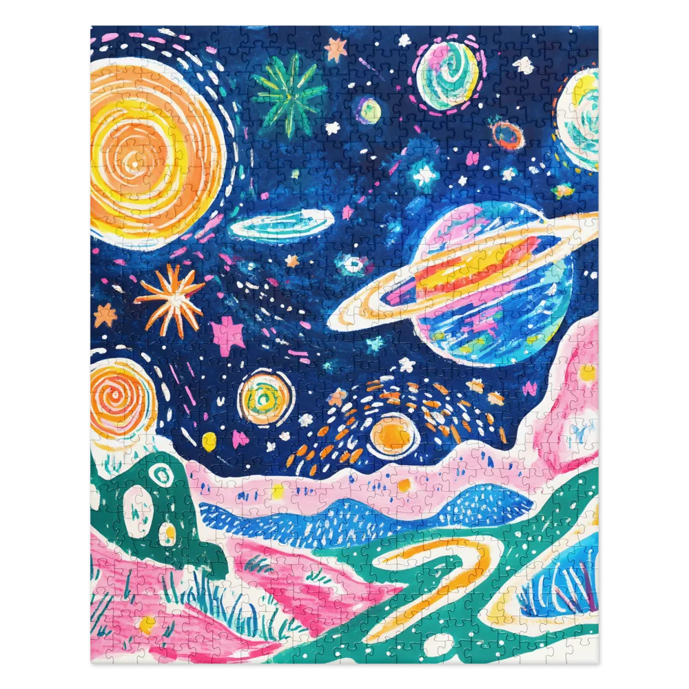 Whimsical Cosmic Landscape | Jigsaw Puzzle | 520 pieces