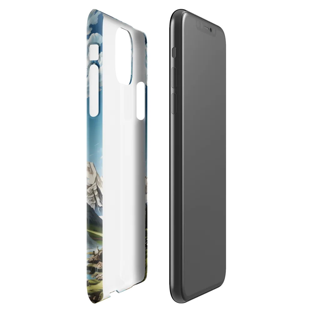 Majestic Cascade: A Mountain Masterpiece | Phone Case |  11 Pro Max | Snap Case | Glossy