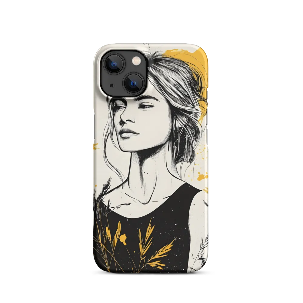 Golden Bloom — Portrait with Botanicals