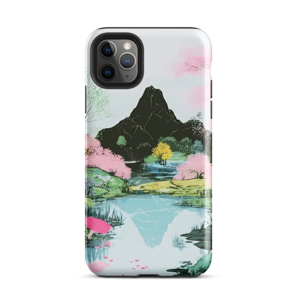 Tranquil Reflections: A Serene Landscape | Phone Case |  11 Pro Max | Tough Case | Glossy