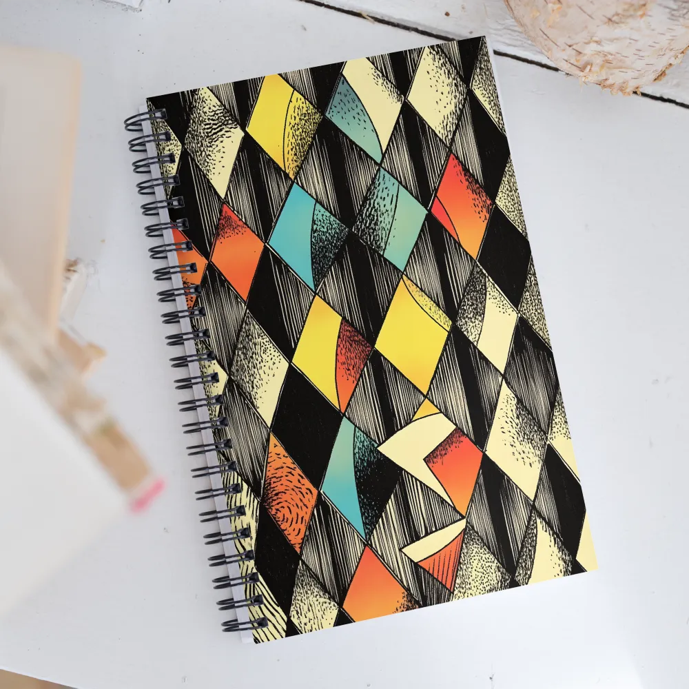 Dynamic Geometric Abstraction | Spiral Notebook