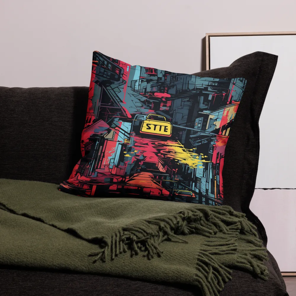 Citybeat: A Neon Dreamscape | Pillow | 22″×22″