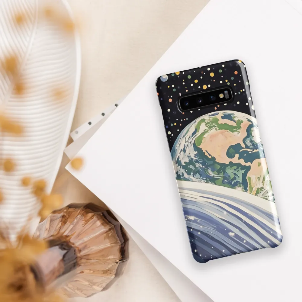 Celestial View: A Surreal Journey Through Space | Phone Case |  S10 Plus | Snap Case | Glossy