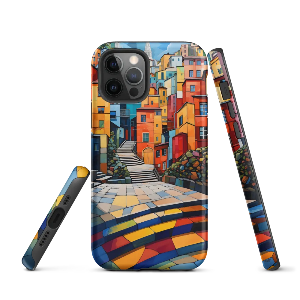 Vibrant Village: A Cubist Journey