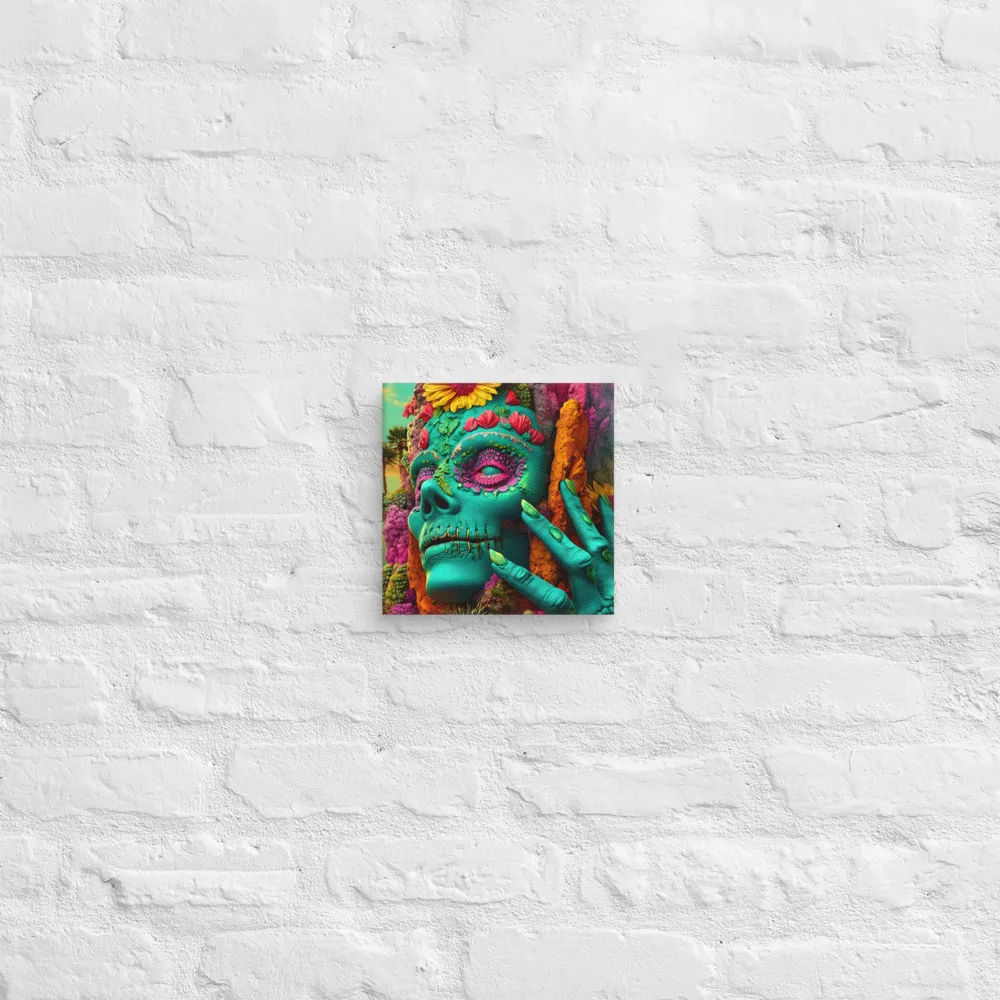 Ethereal Skull Garden | Canvas | 8″×8″