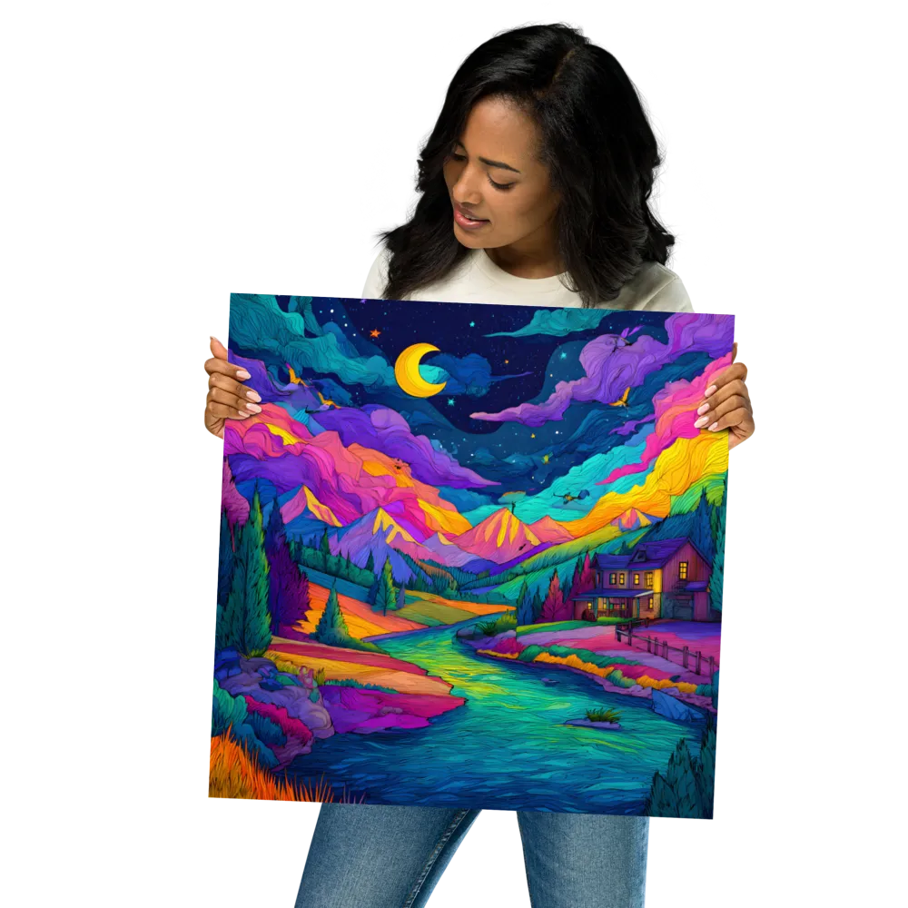 Prismatic River Retreat 
 Poster | 18″x 18″