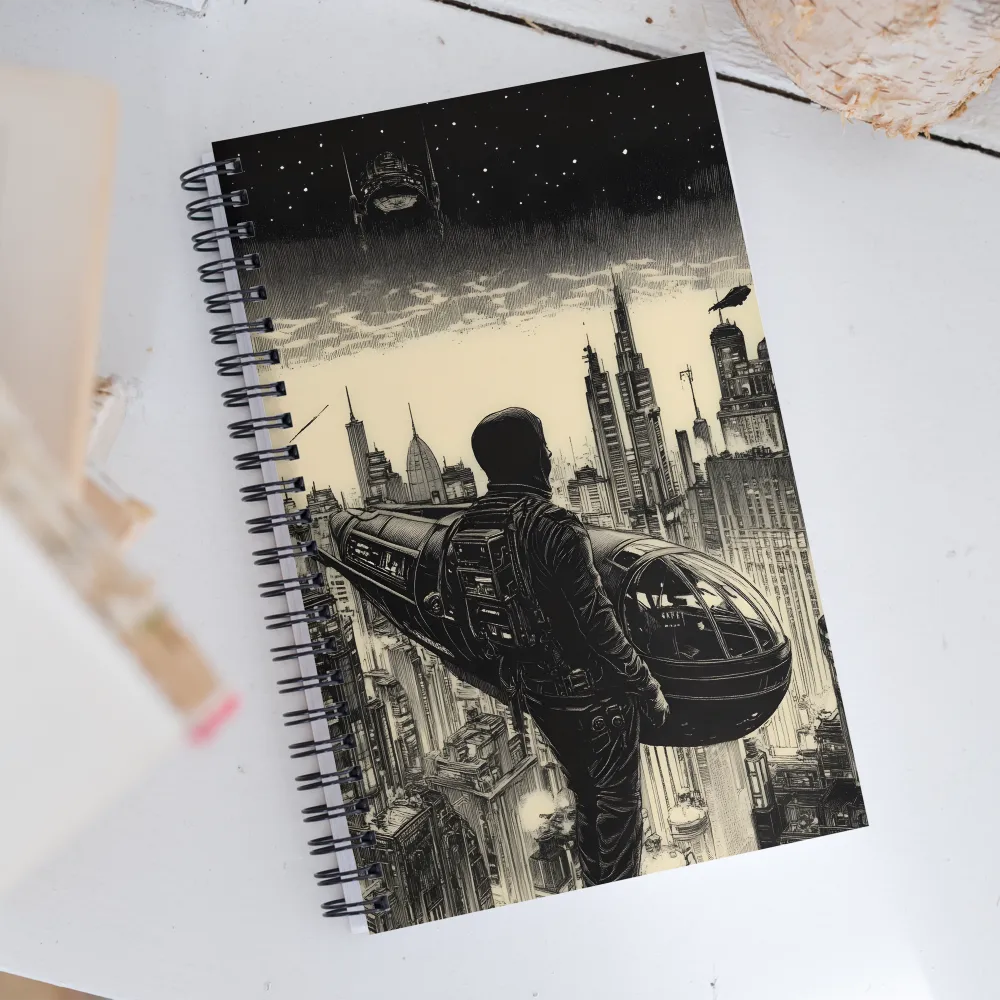 Pilot of the Dystopian Skies | Spiral Notebook