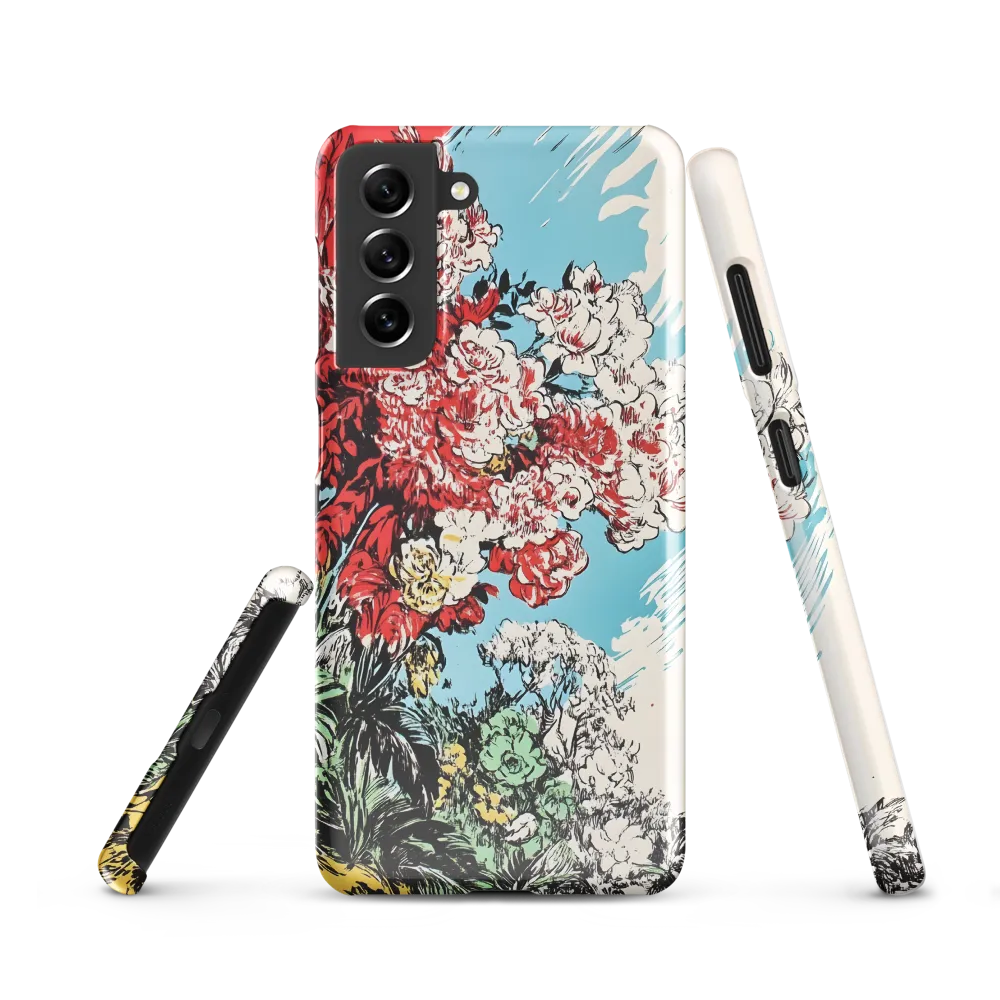 Floral Symphony in Bold Colors | Phone Case |  S21 | Snap Case | Glossy