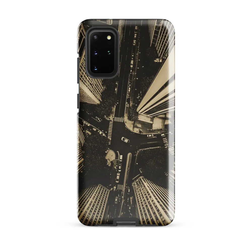 Urban Symphony: Aerial Perspective of City Life | Phone Case |  S20 Plus | Tough Case | Glossy