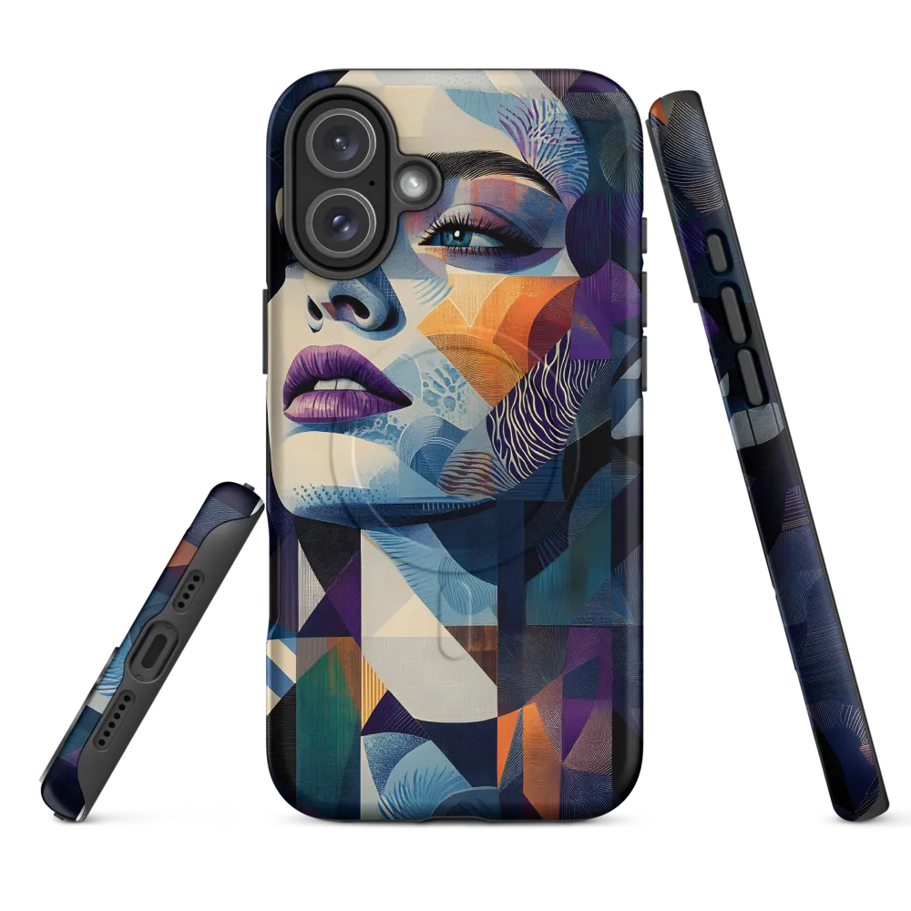 Fragmented Mystery: A Modern Portrait | Phone Case |  16 Plus | MagSafe® Tough Case | Matte