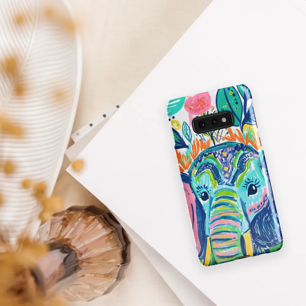 Whimsical Elephant Portrait | Phone Case |  S10e | Snap Case | Glossy