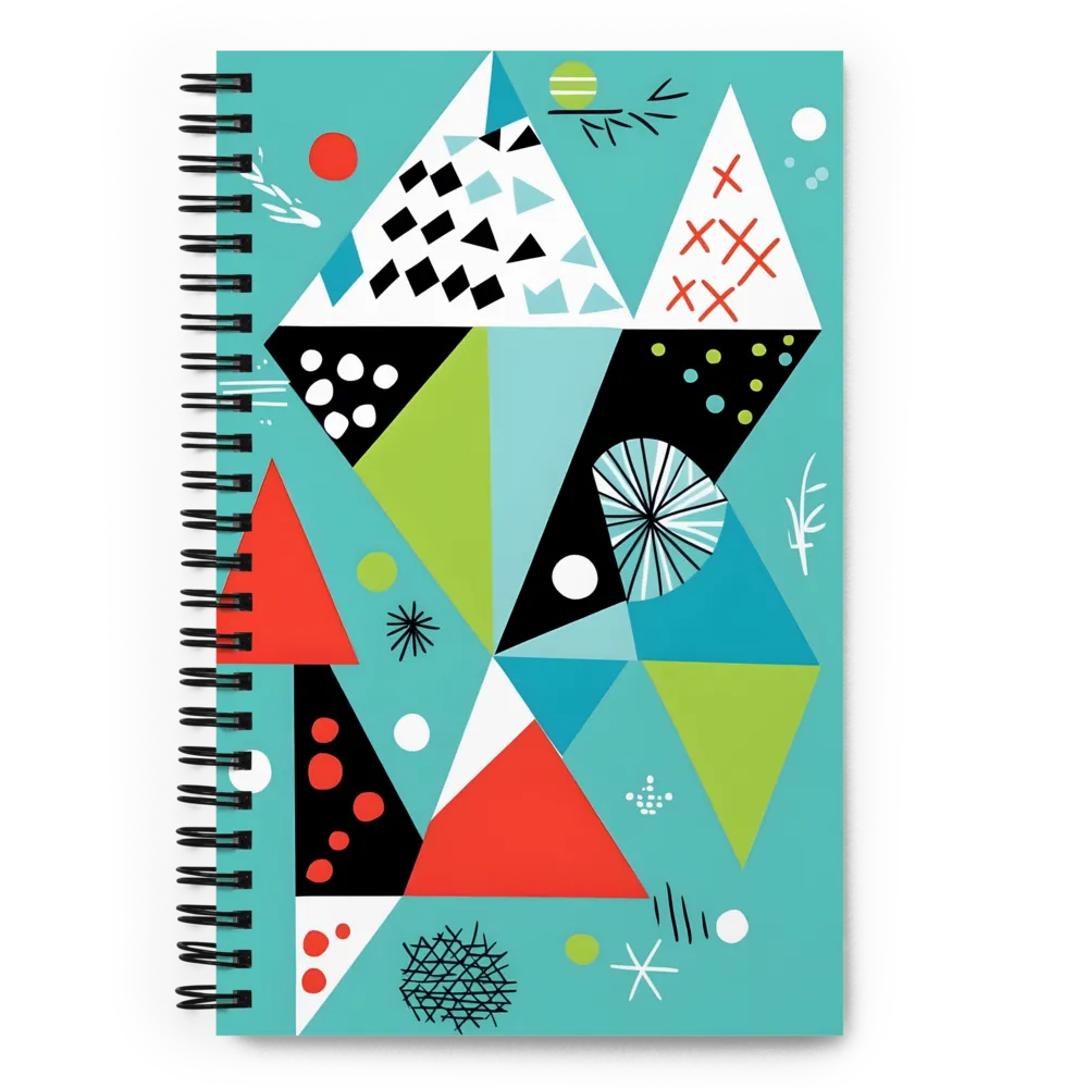 Playful Geometric Harmony | Spiral Notebook