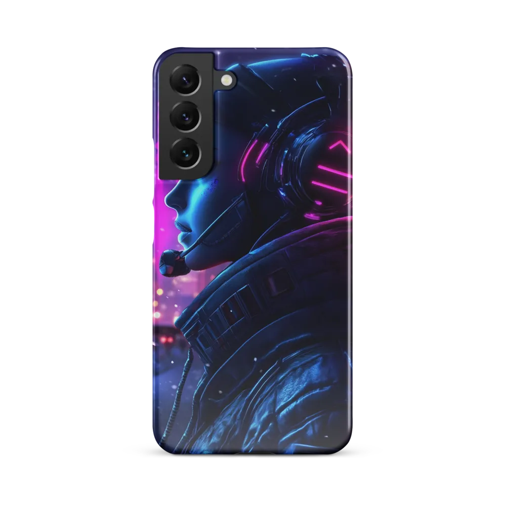 Dystopian Elegance: Cyberpunk Figure in Neon