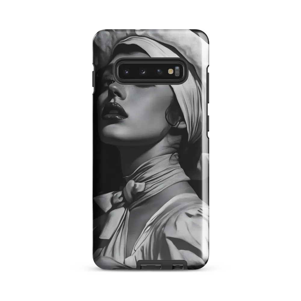 Timeless Elegance: A Charcoal Portrait of Grace | Phone Case |  S10 Plus | Tough Case | Glossy