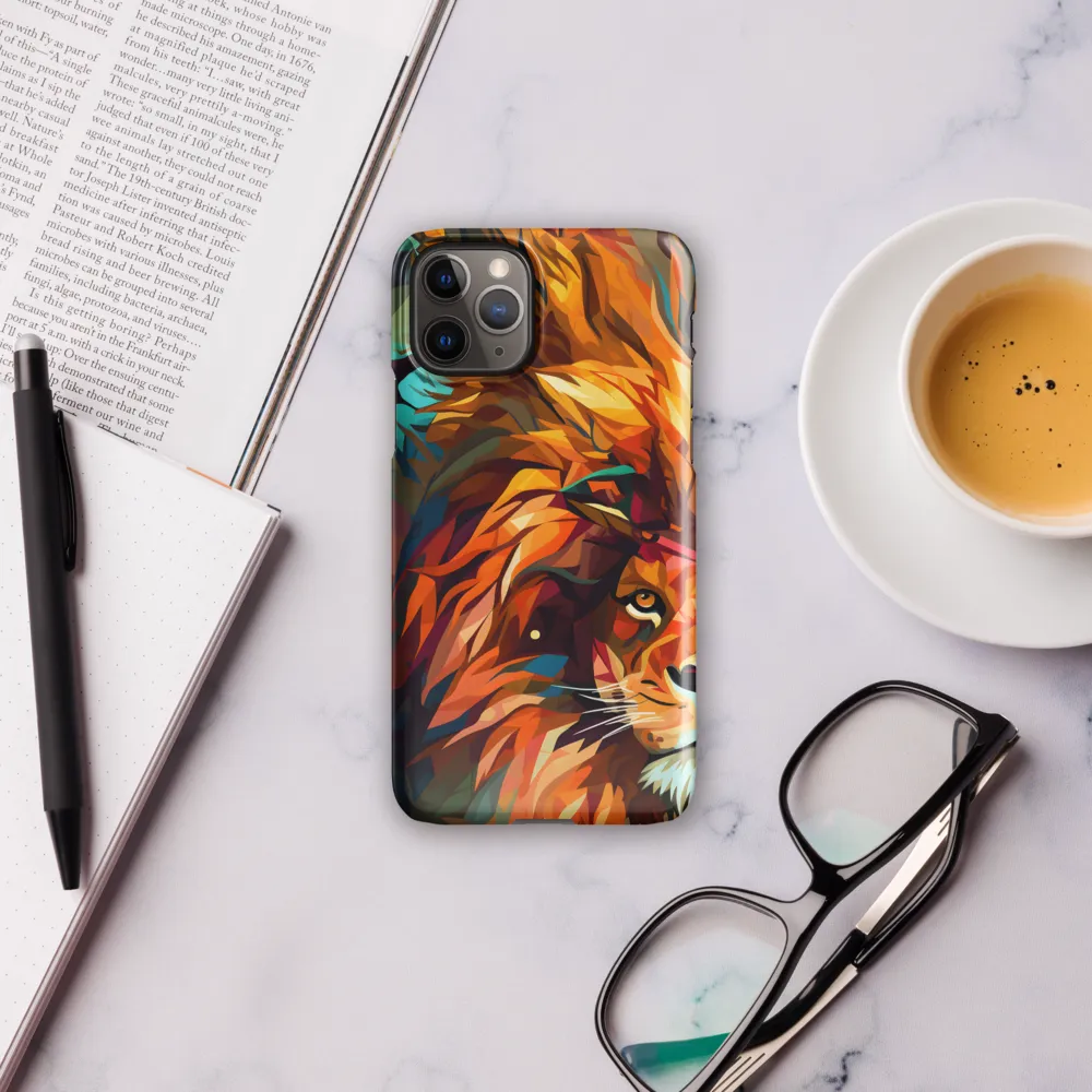 Majestic Gaze: The Polygonal Lion