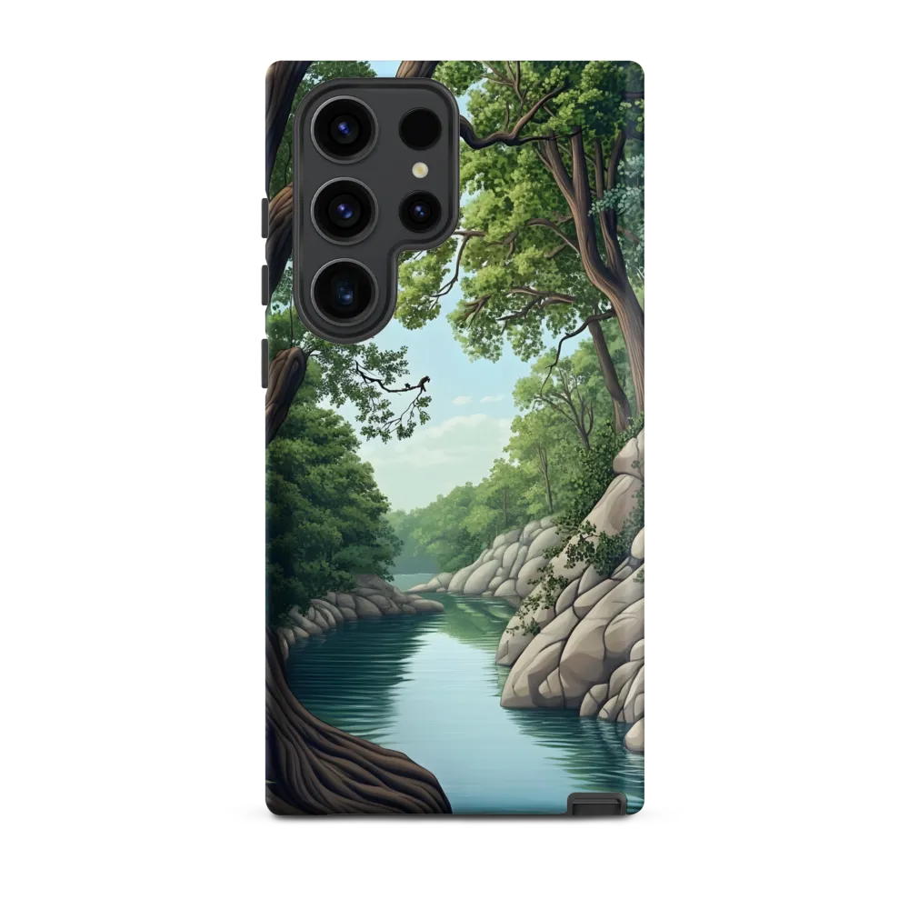 Tranquil Reflections: A Serene River Landscape