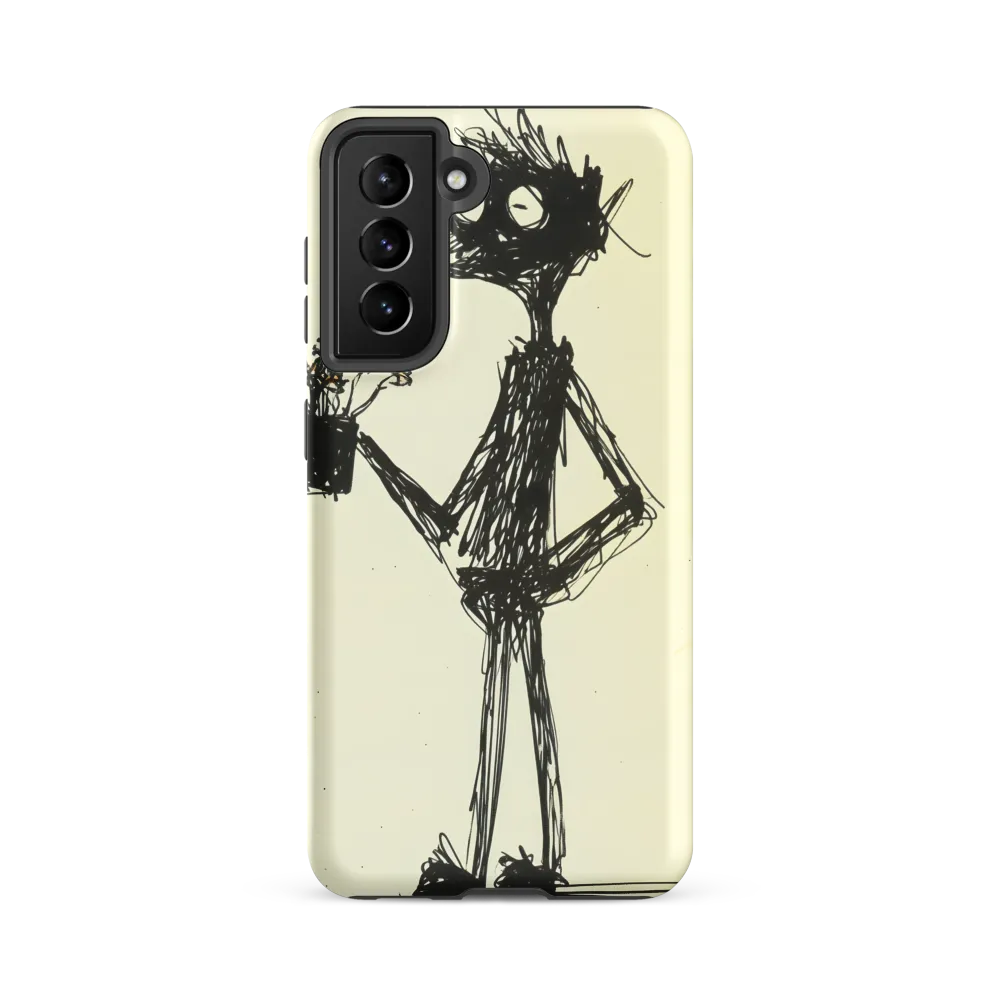 Whimsical Figure with Flowers