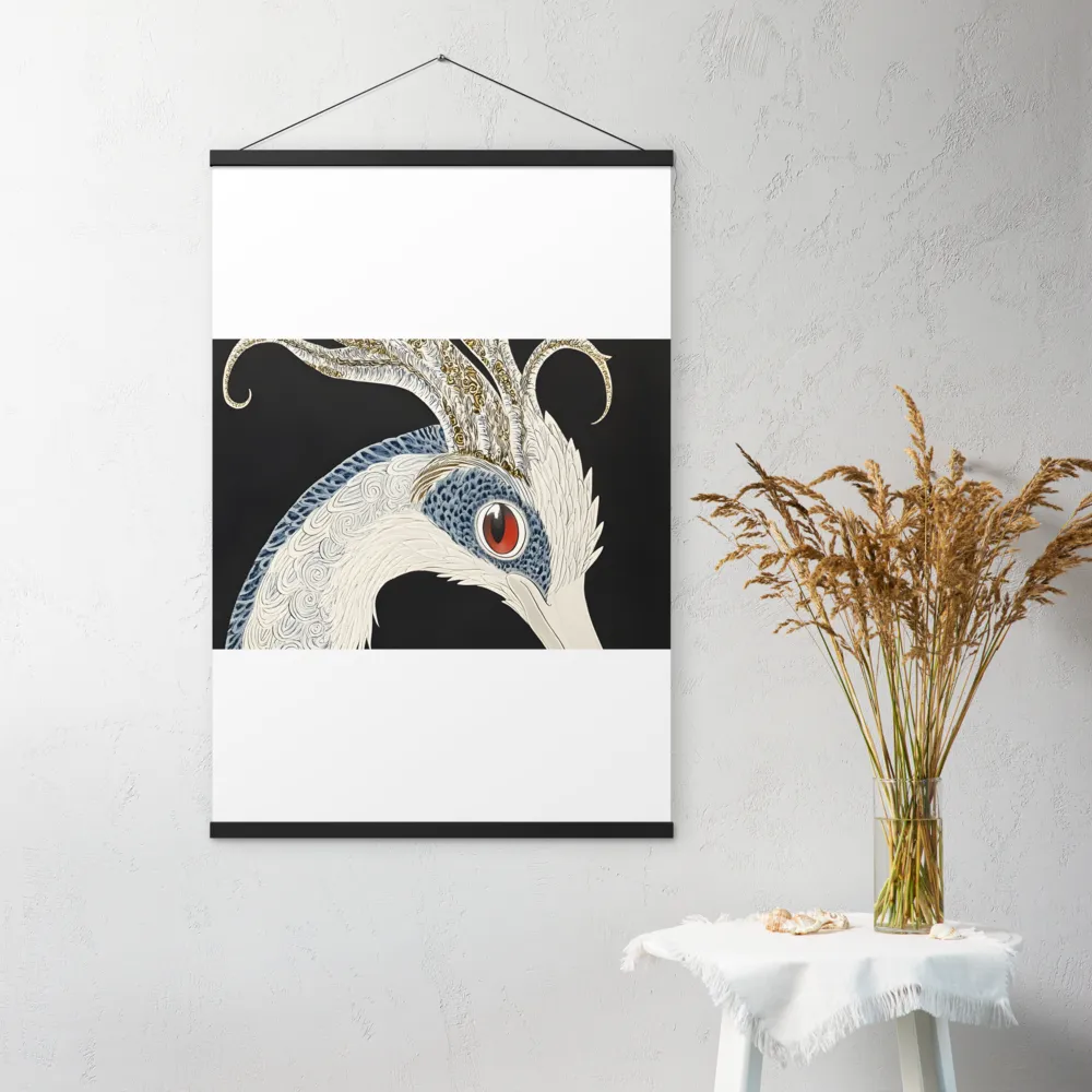 Elegance of the Majestic Peacock | Poster With Black Wood Hanger | 24″×36″