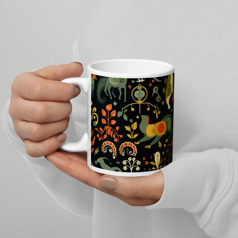 Whimsical Forest: A Folk Art Journey | Mugs | Multiple Sizes & Colors