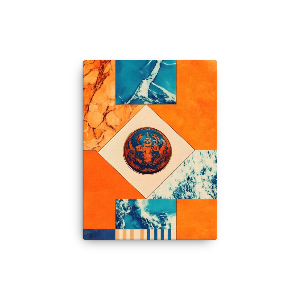 Harmonious Encounters: Abstract Geometry | Thin Canvas | 9″×12″