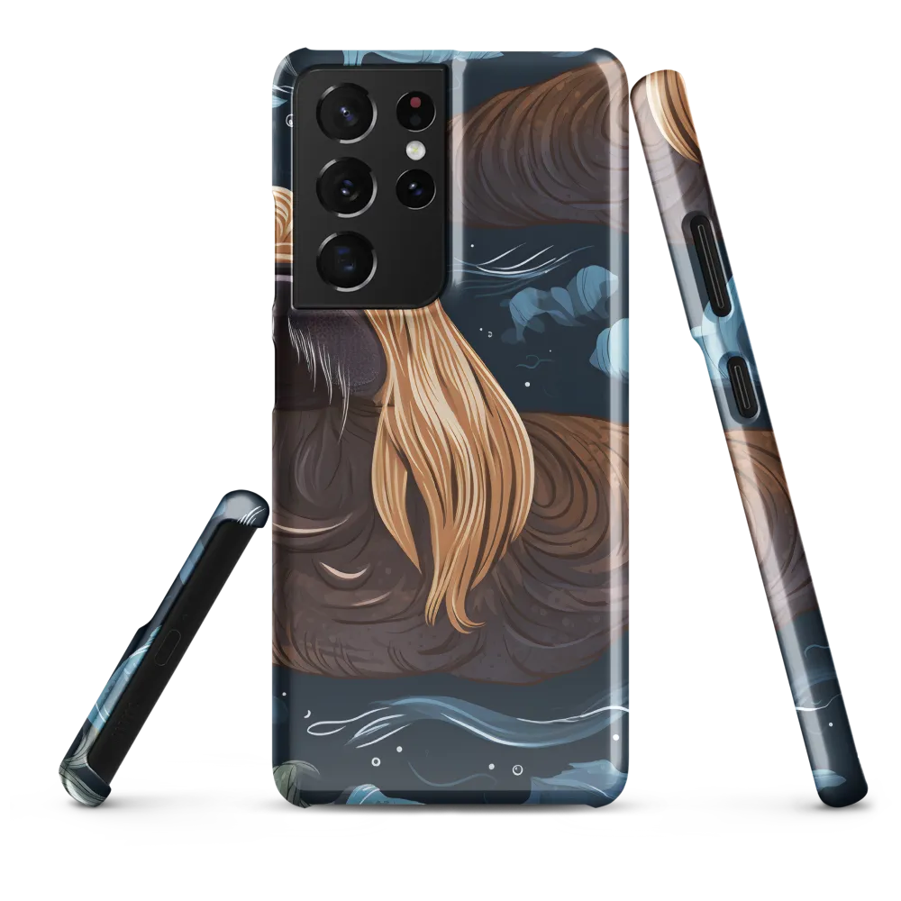 Whimsical Walruses in Deep Blue