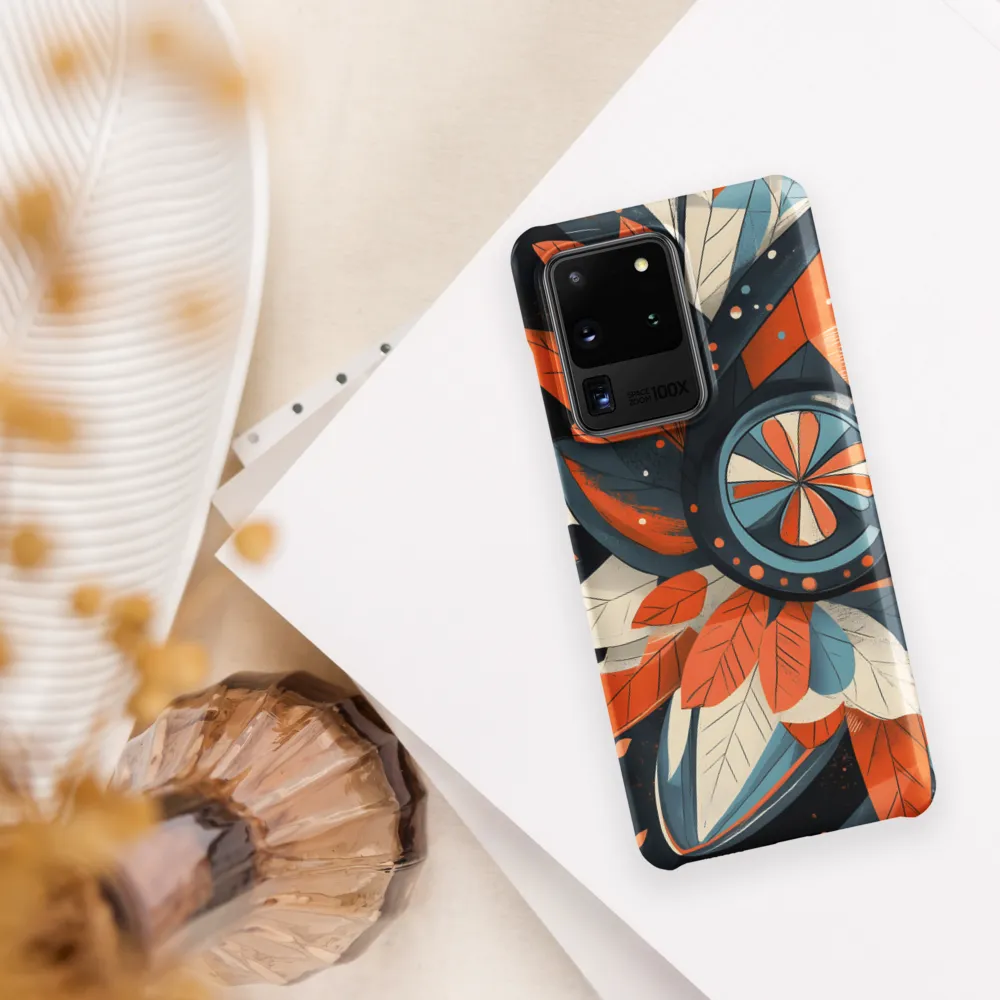 Floral Symphony in Orange and Teal