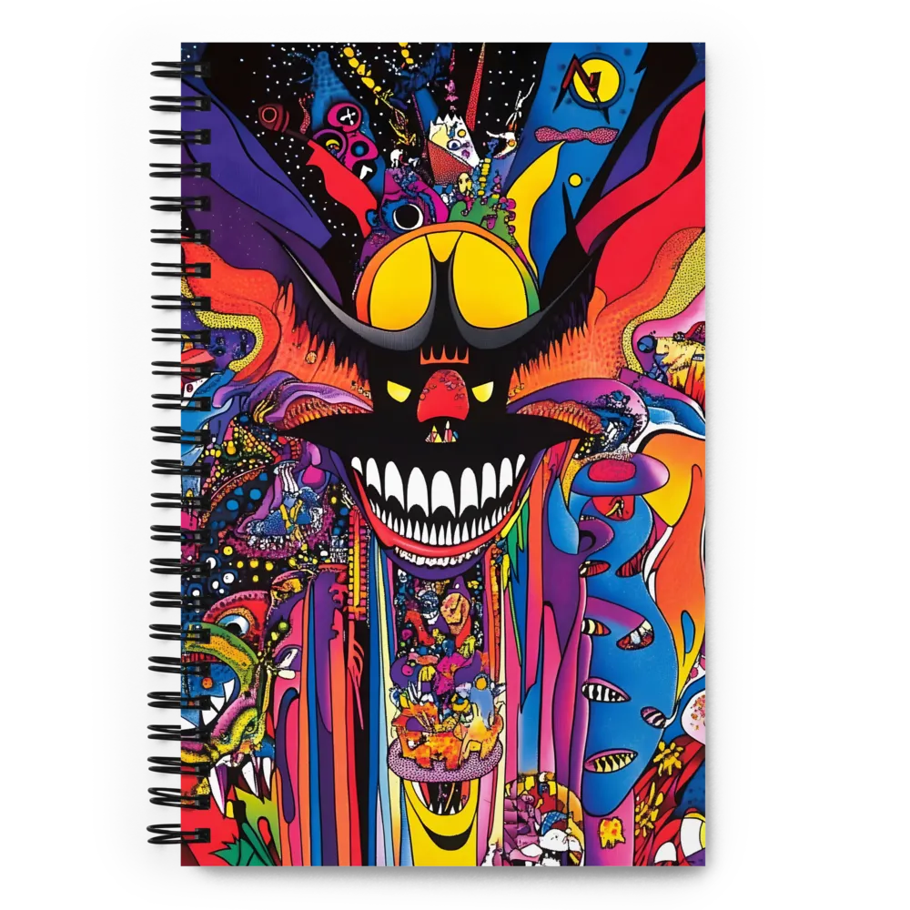 Whimsical Chaos: A Psychedelic Journey | Spiral Notebook