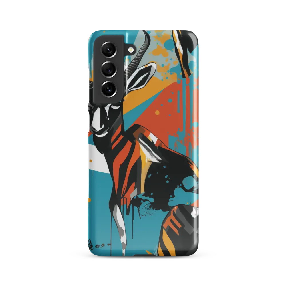Dynamic Antelope in Vivid Abstract