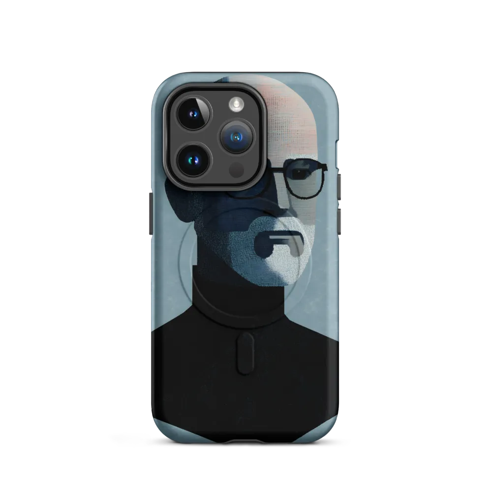 Minimalist Portrait of a Modern Man | Phone Case |  14 Pro | MagSafe® Tough Case | Matte