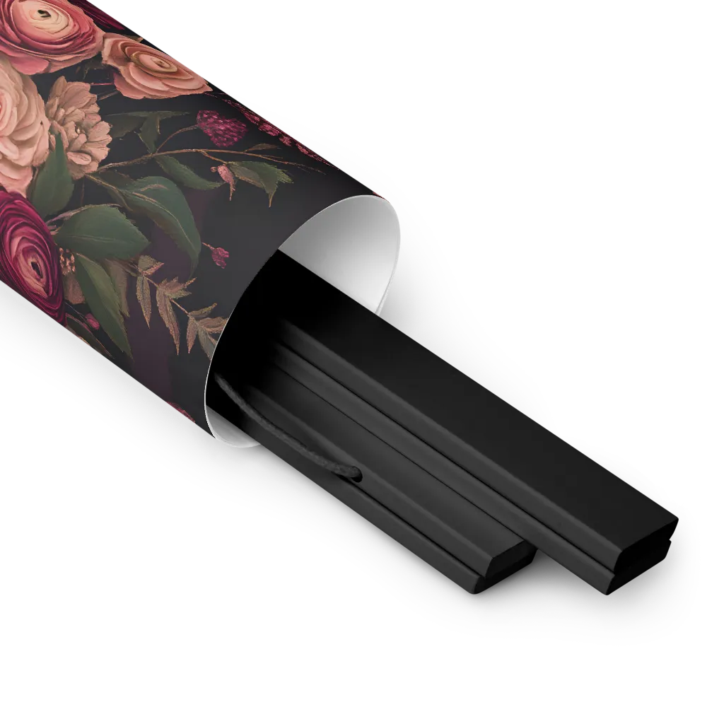 Botanical Elegance | Poster With Black Wood Hanger | 12″×12″