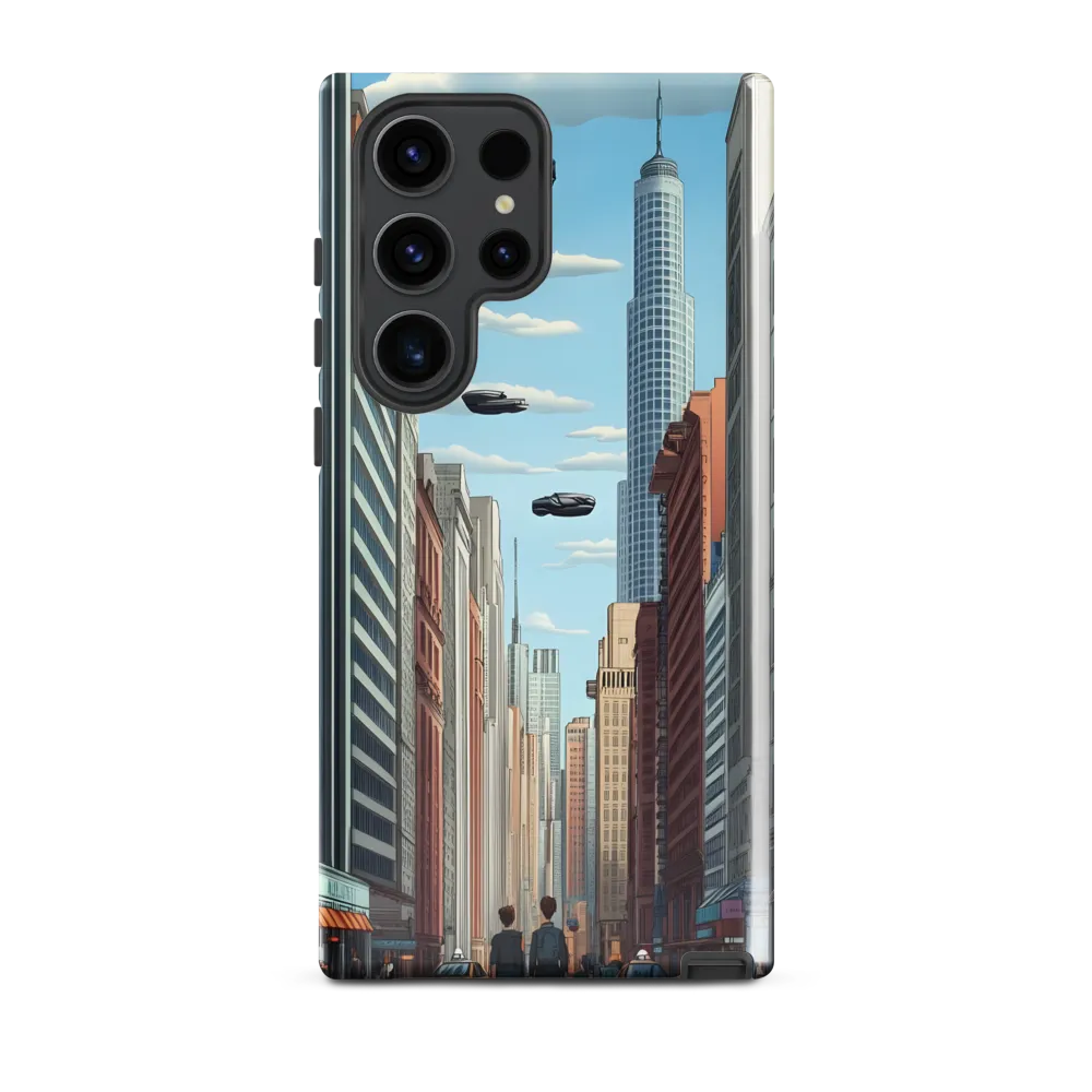 Futuristic Stroll through the Urban Skyline