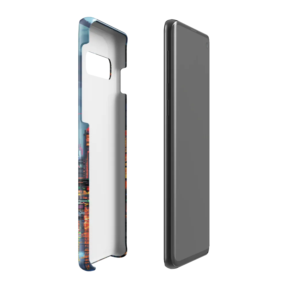 Neon Dreams: A Pixelated Urban Night | Phone Case |  S10 Plus | Snap Case | Glossy