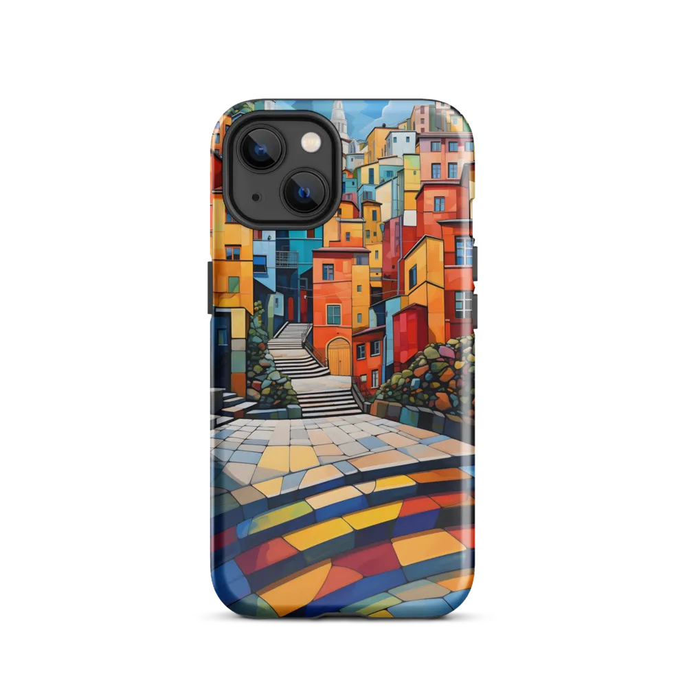 Vibrant Village: A Cubist Journey