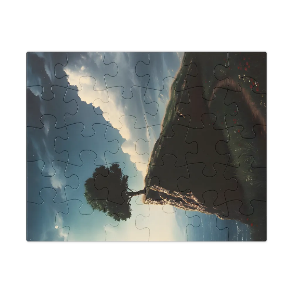 Cliffside Solitude 
 Jigsaw Puzzle in Tin Box