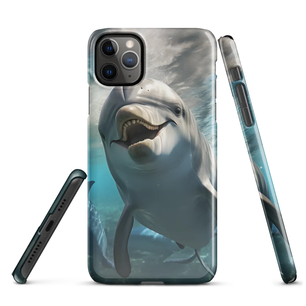 Beneath the Waves: A Dolphin's Dance | Phone Case |  11 Pro Max | Snap Case | Glossy