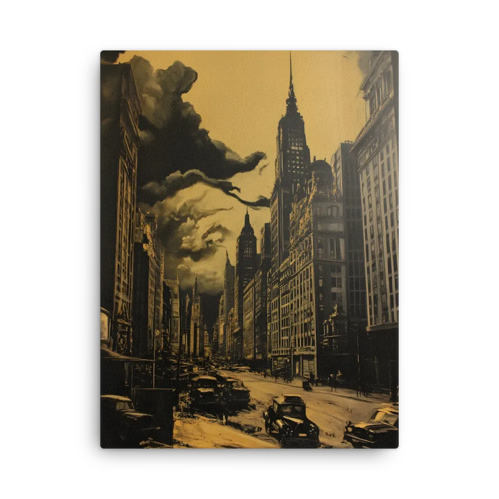 Echoes of a Forgotten Skyline | Thin Canvas | 24″×32″