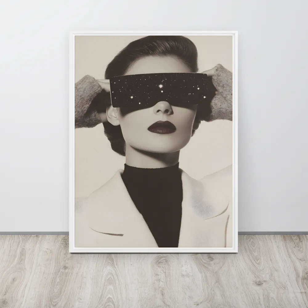 Celestial Elegance | Canvas with White Frame | 24″×32″