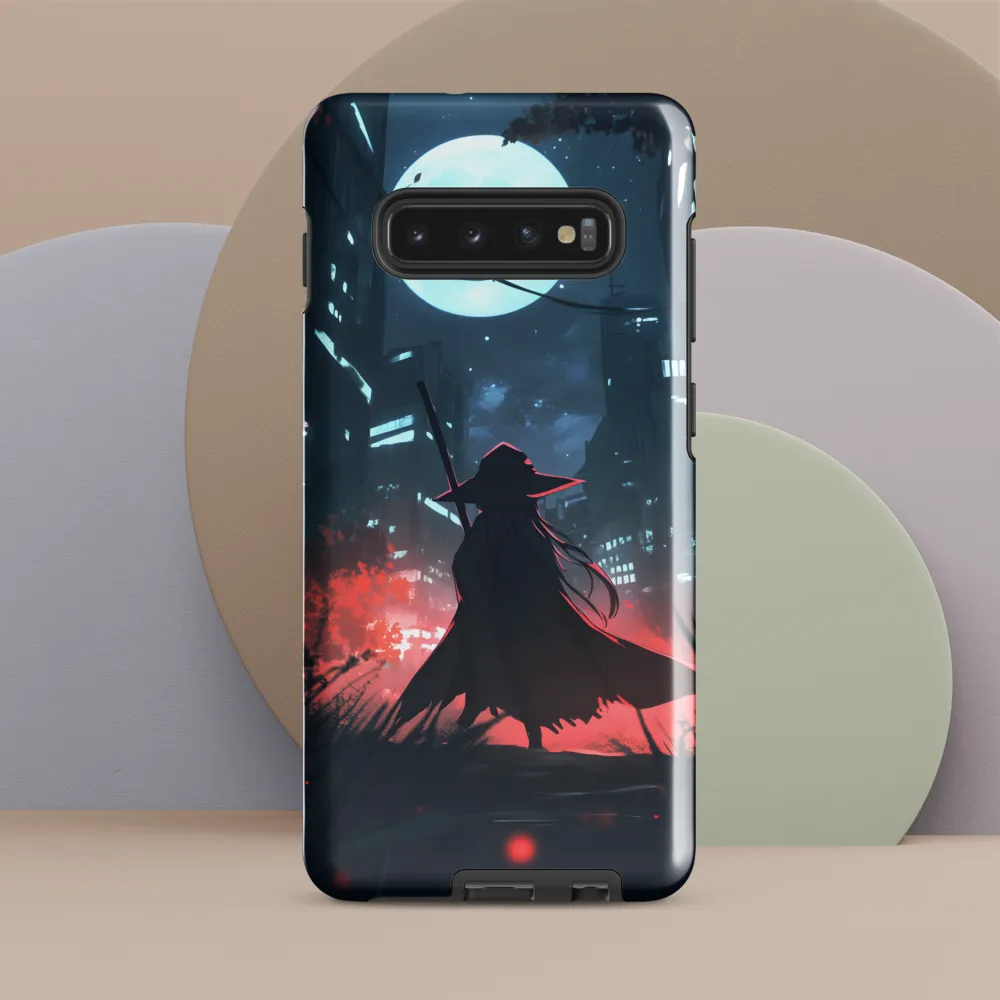 The Enigmatic Witch of the Night City | Phone Case |  S10 Plus | Tough Case | Glossy