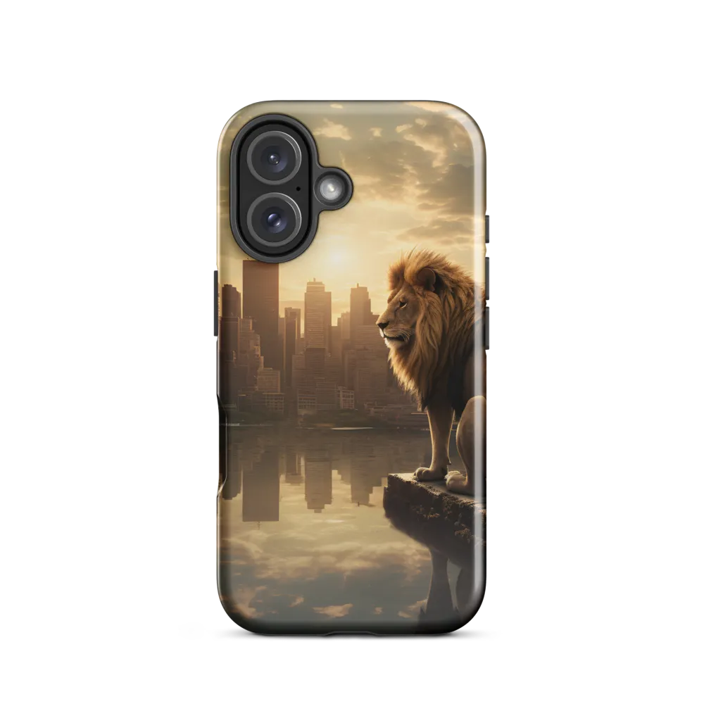 The Lion's Gaze Over the Urban Symphony