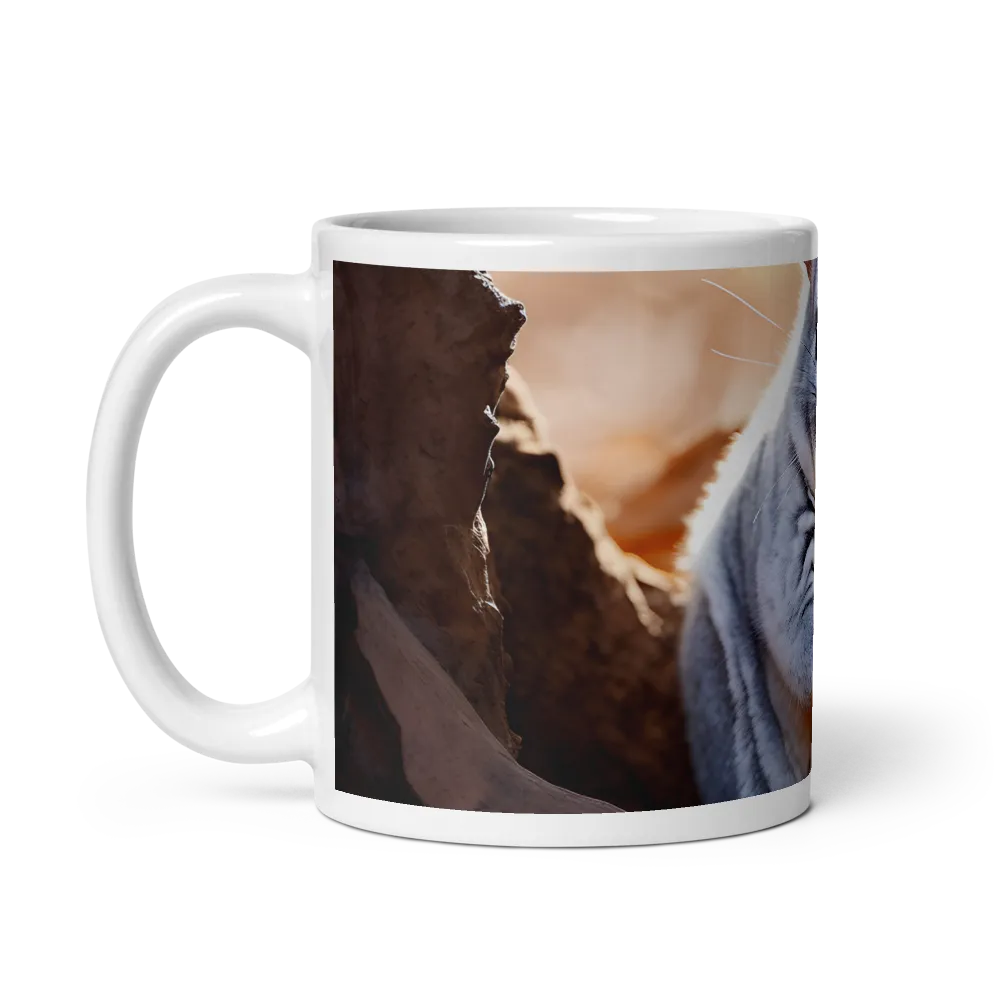 Gentle Whispers of Nature: The Chinchilla | Mug with White inside | 11 oz