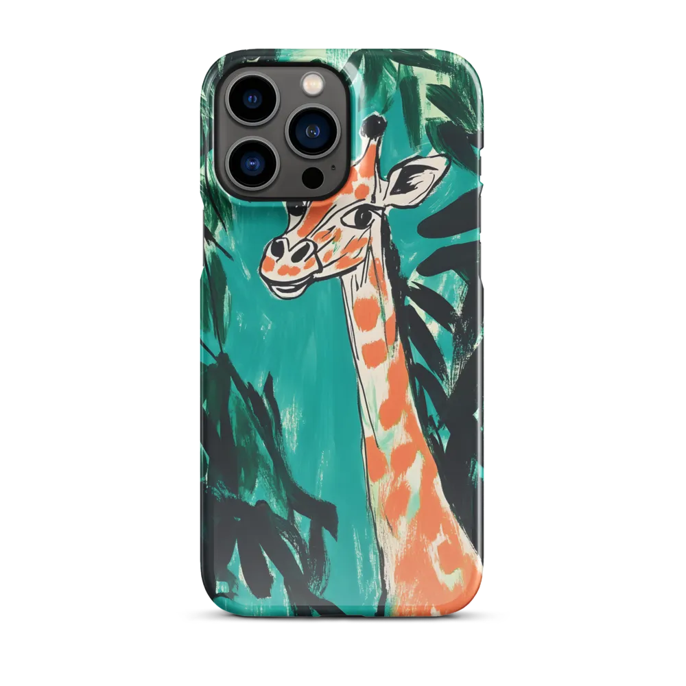 Curious Giraffe in Lush Greenery | Phone Case |  13 Pro Max | Snap Case | Glossy