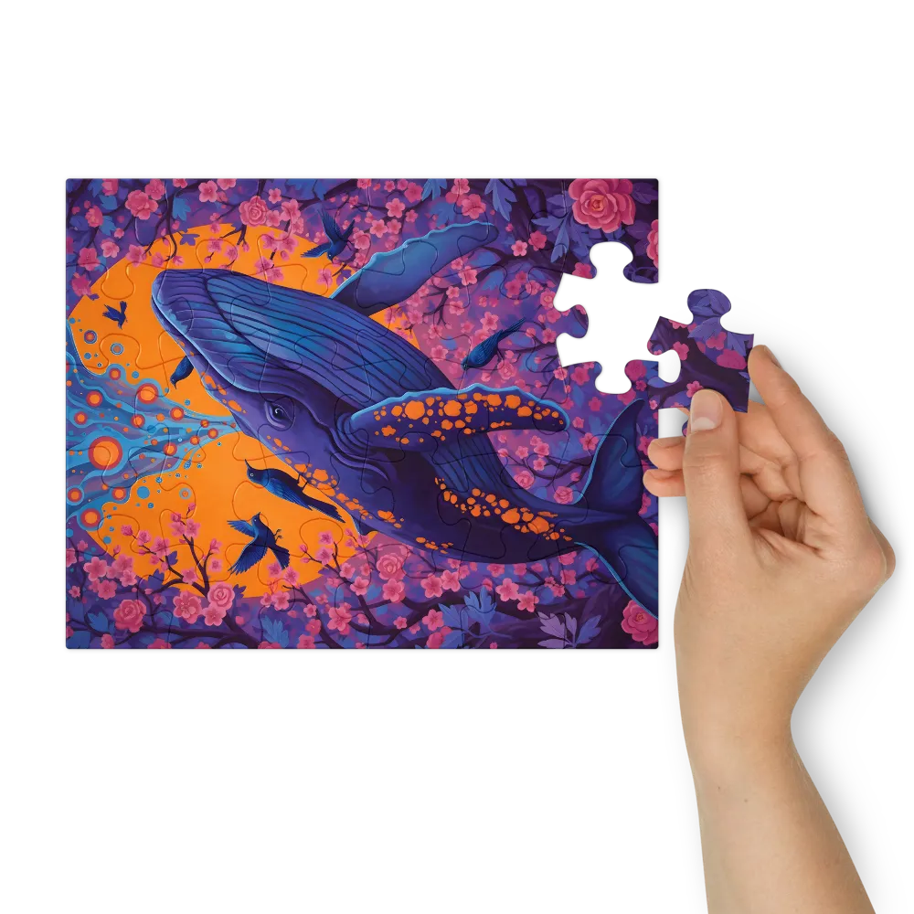Blooming Whale 
 Jigsaw Puzzle in Tin Box