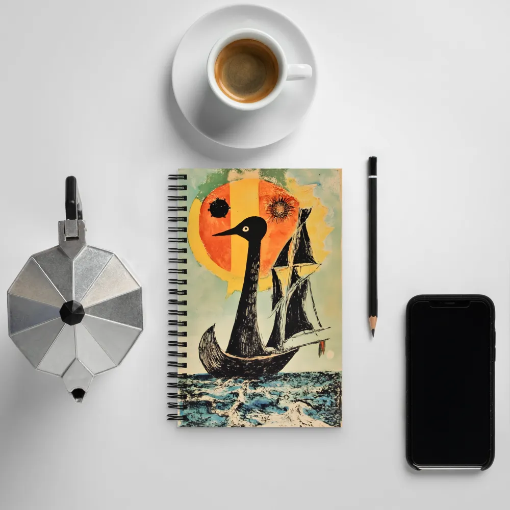 Sailing into the Surreal | Spiral Notebook