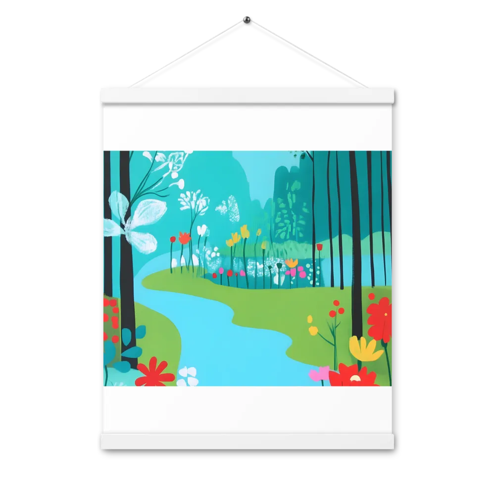 Whispers of Spring: A Colorful Retreat | Poster With White Wood Hanger | 16″×20″