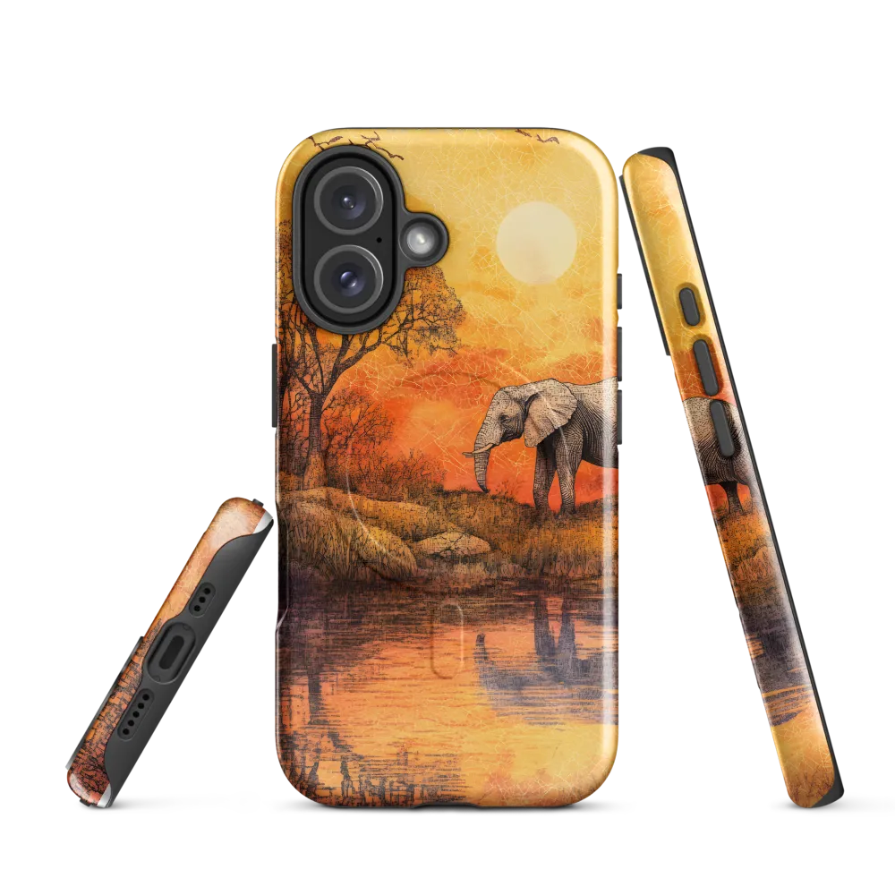 Elephant's Serenity at Dusk